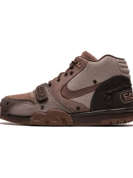 Men's Brown High-Top Canvas Sneaker With Strap